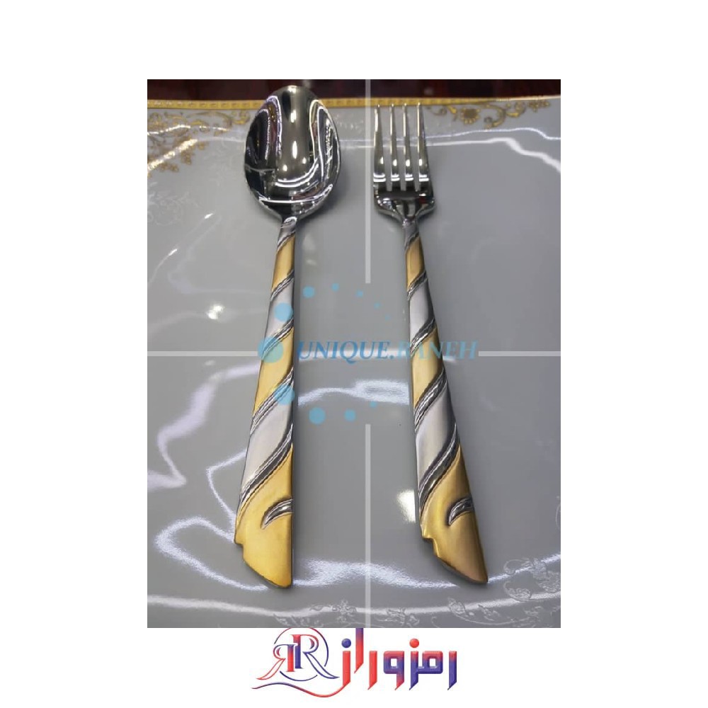 سرویس قاشق و چنگال 12 و 24 نفره 120 پارچه یونیک مدل پرچمی نیمه طلایی ، خرید و قیمت سرویس قاشق و چنگال 12 و 24 نفره 120 پارچه یونیک مدل پرچمی نیمه طلایی ، خوش دست و مادام العمر